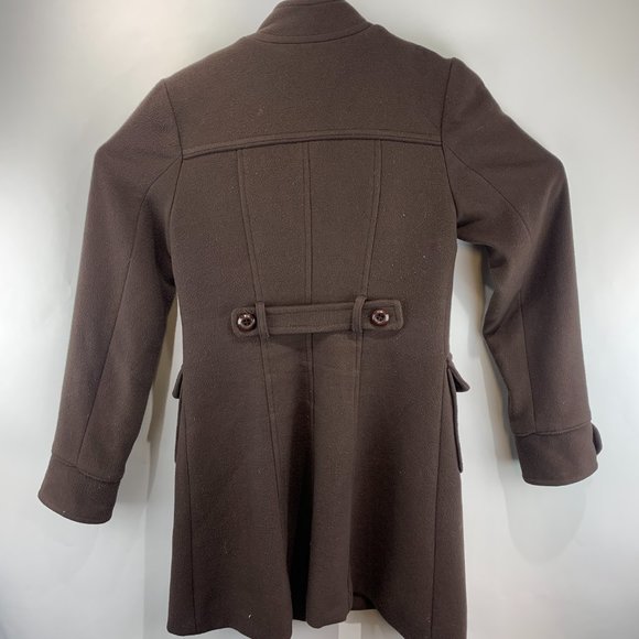 Liquid Women's Mocha Brown Fall Business Peacoat USA Made 6 - Picture 5 of 6